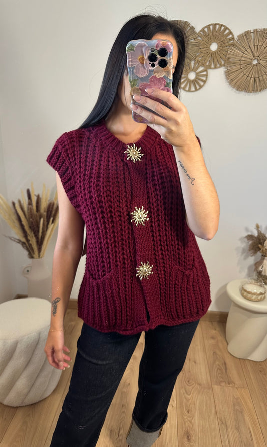 Gilet soleil bordeaux