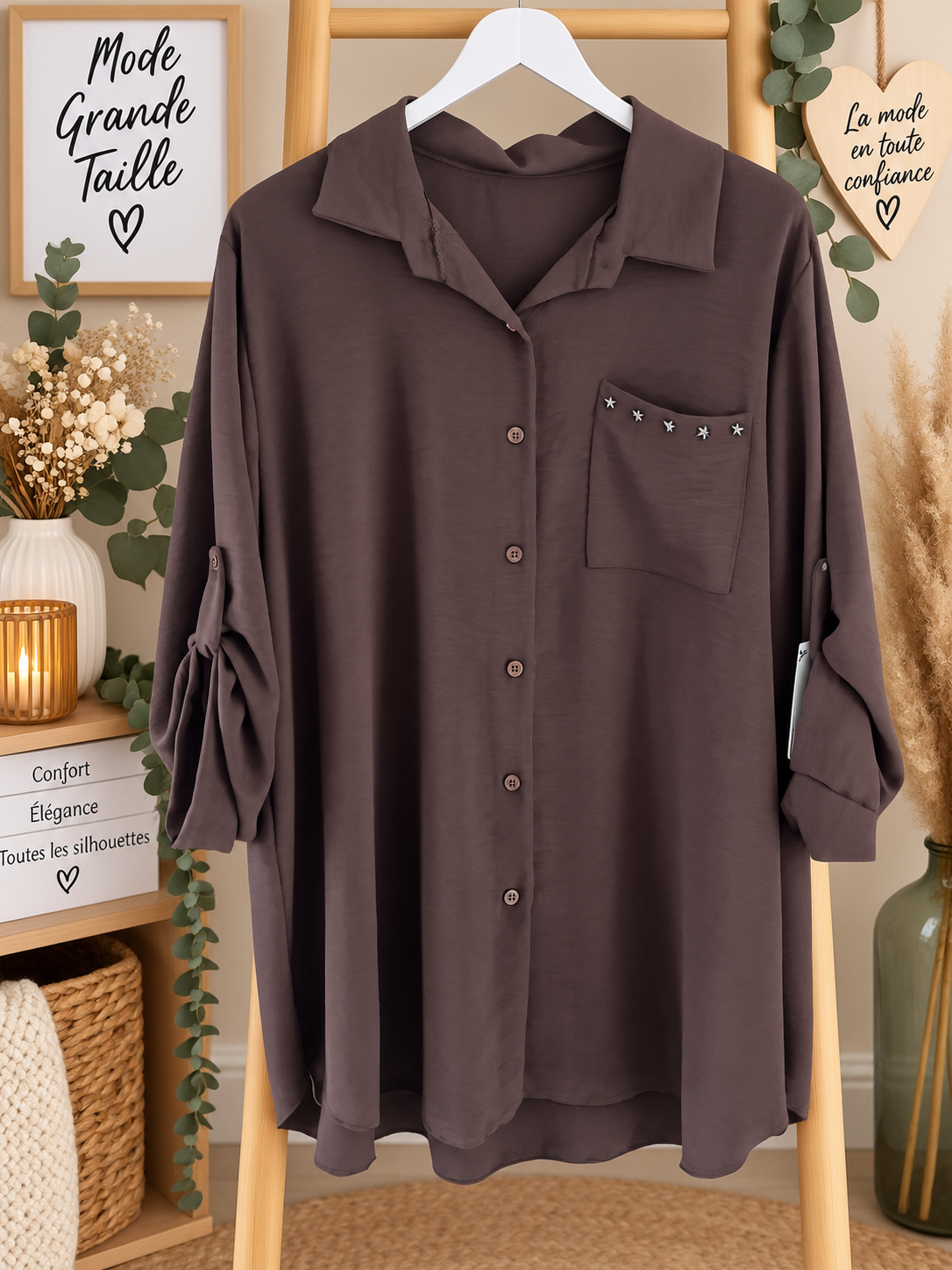 Chemise curvy choco