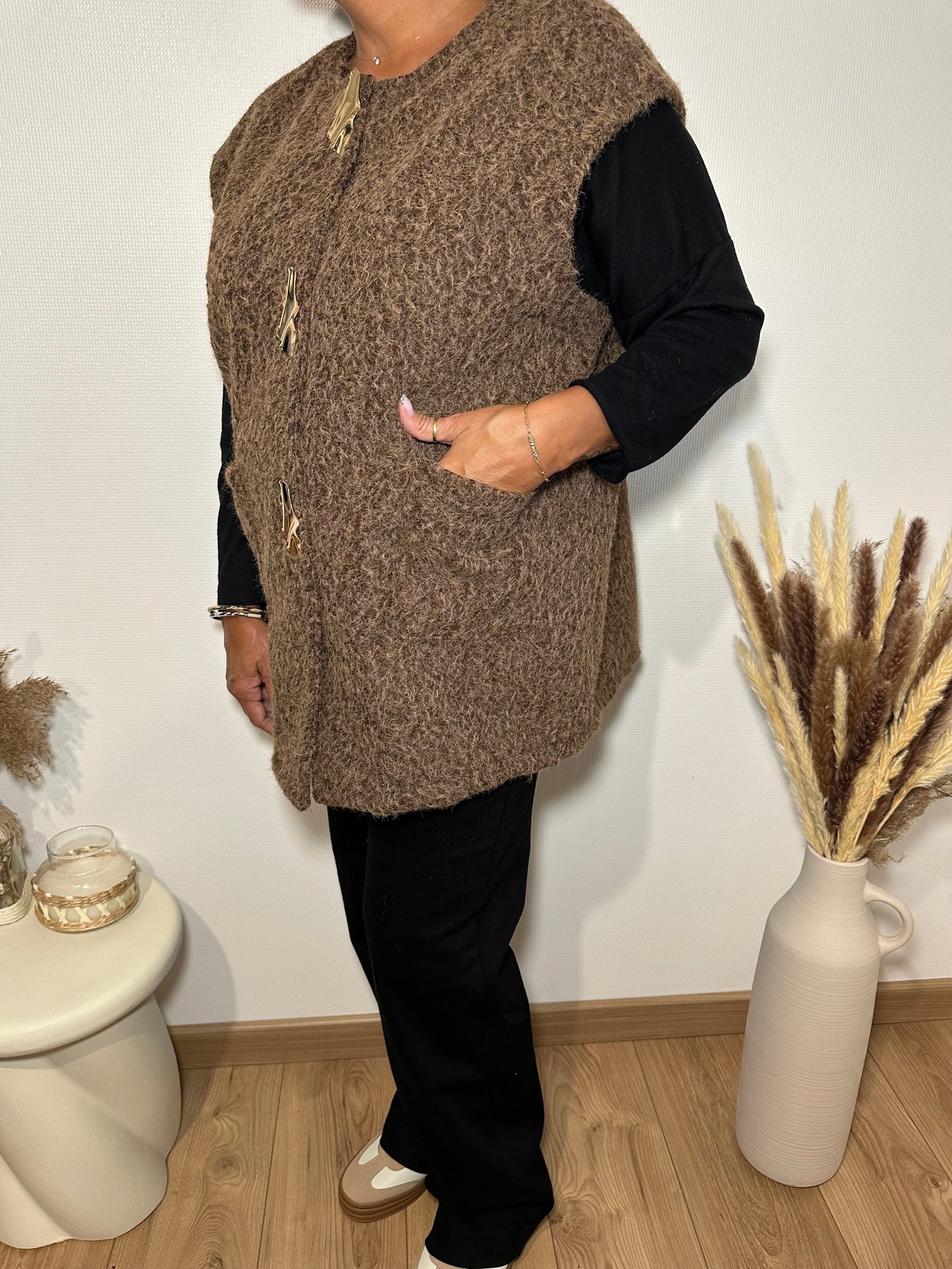 Veste feutrine marron