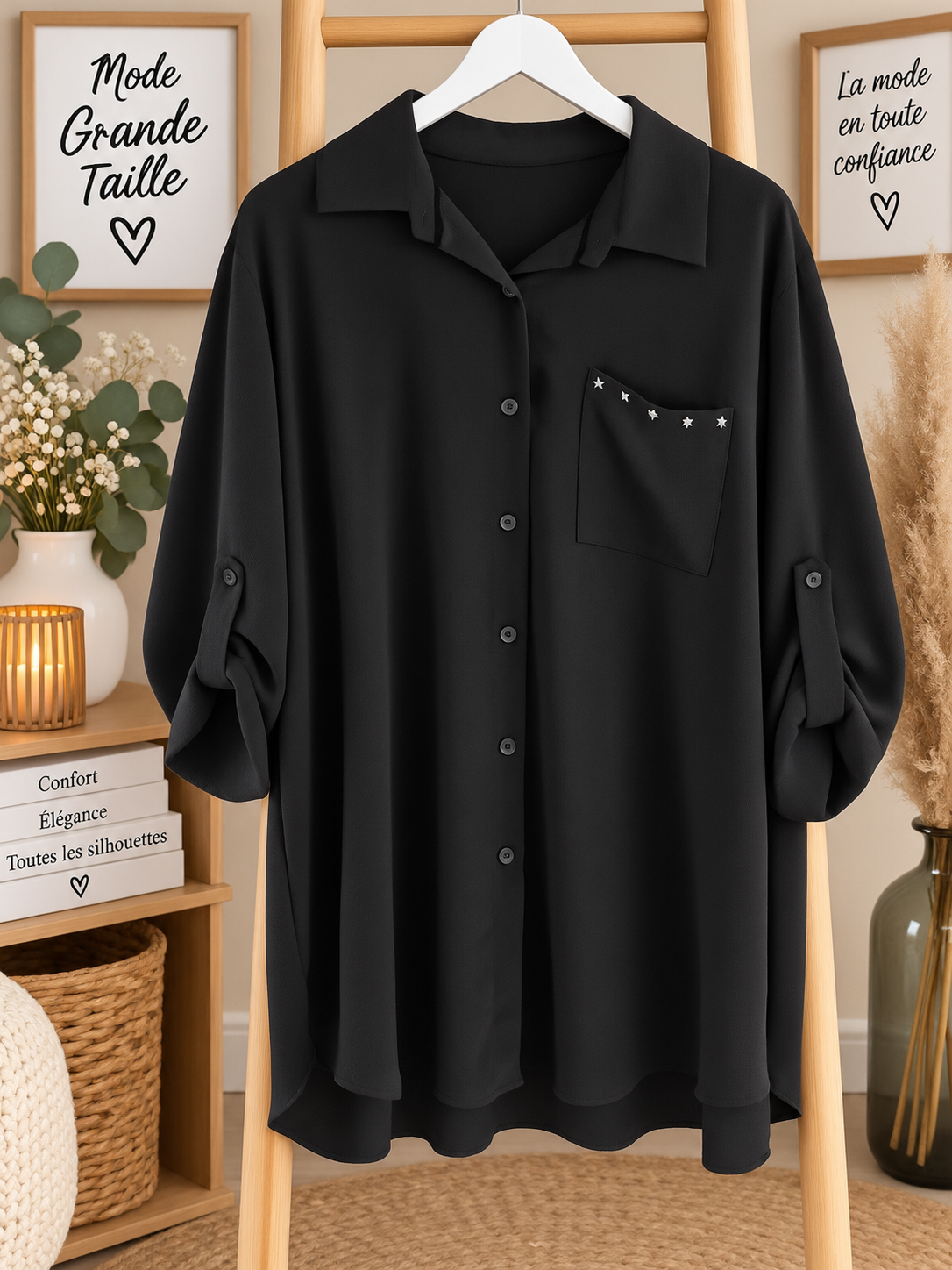 Chemise curvy noir