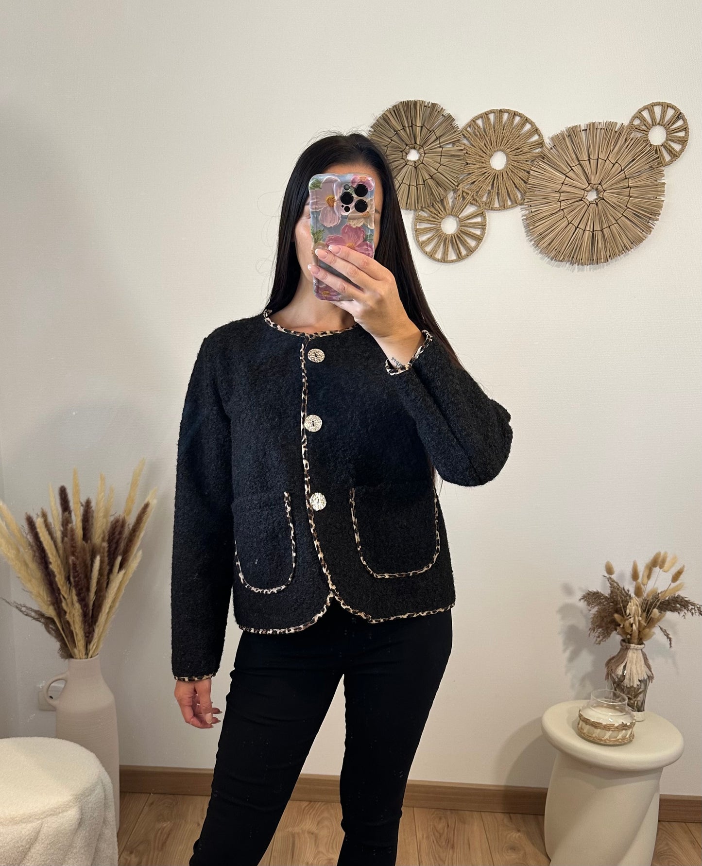 Veste feutrine noir