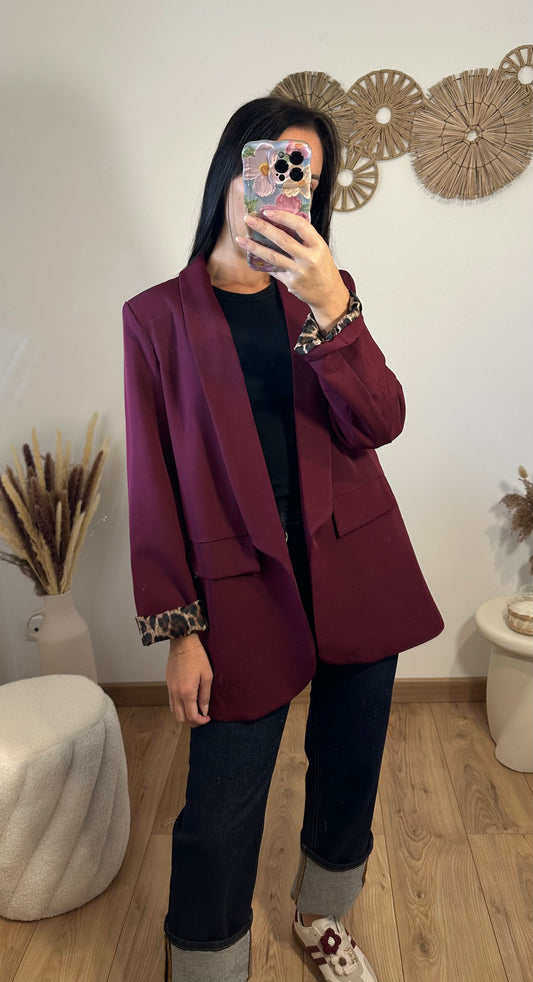 Veste blazer bordeaux