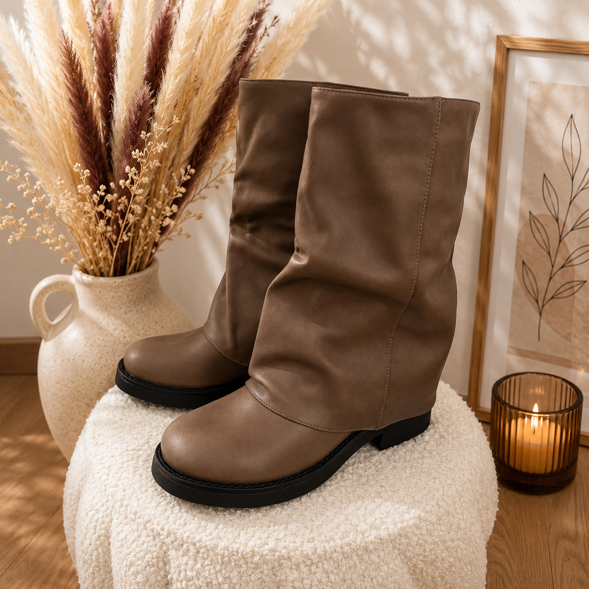 Botte taupe