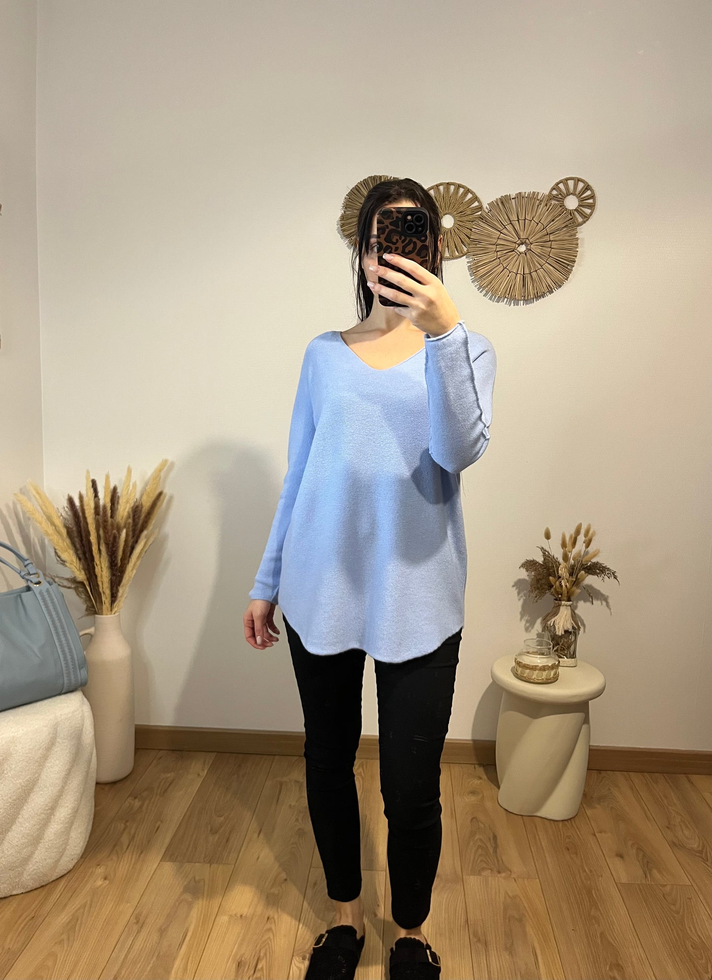 Pull bleu ciel